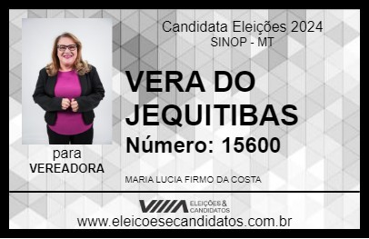 Candidato VERA DO JEQUITIBAS 2024 - SINOP - Eleições