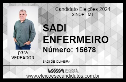 Candidato SADI ENFERMEIRO 2024 - SINOP - Eleições