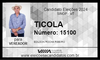 Candidato TICOLA 2024 - SINOP - Eleições