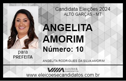 Candidato ANGELITA AMORIM 2024 - ALTO GARÇAS - Eleições