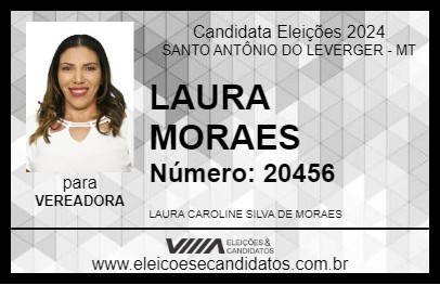 Candidato LAURA MORAES 2024 - SANTO ANTÔNIO DO LEVERGER - Eleições