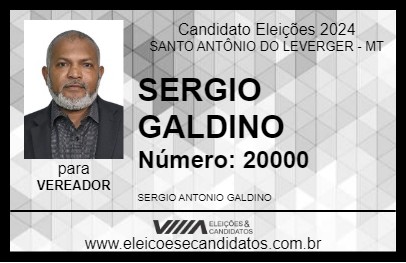 Candidato SERGIO GALDINO 2024 - SANTO ANTÔNIO DO LEVERGER - Eleições