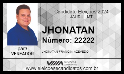 Candidato JHONATAN 2024 - JAURU - Eleições