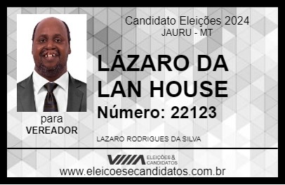 Candidato LÁZARO DA LAN HOUSE 2024 - JAURU - Eleições