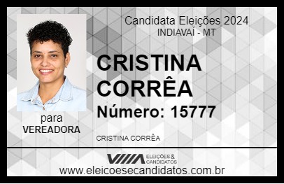 Candidato CRISTINA CORRÊA 2024 - INDIAVAÍ - Eleições