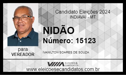 Candidato NIDÃO 2024 - INDIAVAÍ - Eleições