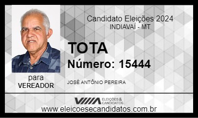 Candidato TOTA 2024 - INDIAVAÍ - Eleições