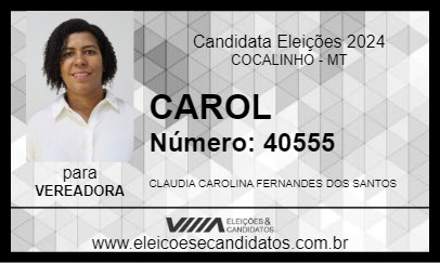 Candidato CAROL 2024 - COCALINHO - Eleições