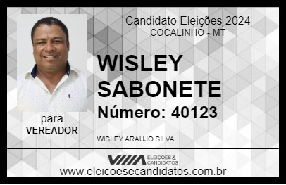 Candidato WISLEY  SABONETE 2024 - COCALINHO - Eleições