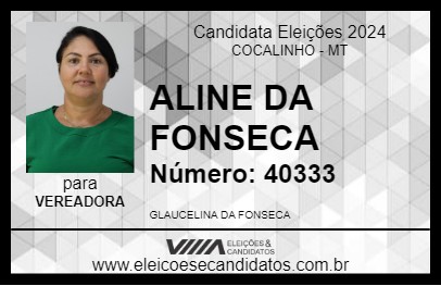 Candidato ALINE DA FONSECA 2024 - COCALINHO - Eleições