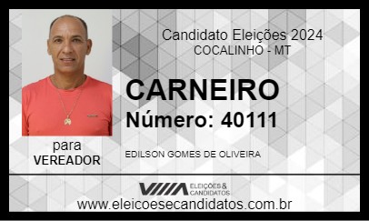 Candidato CARNEIRO 2024 - COCALINHO - Eleições