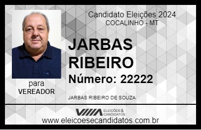 Candidato JARBAS RIBEIRO 2024 - COCALINHO - Eleições