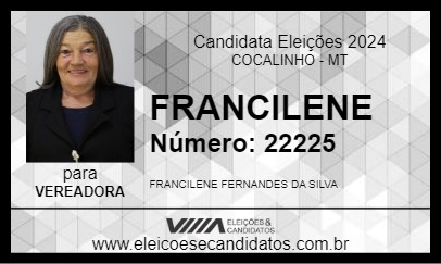 Candidato FRANCILENE 2024 - COCALINHO - Eleições