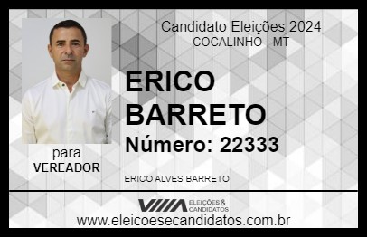 Candidato ERICO BARRETO 2024 - COCALINHO - Eleições