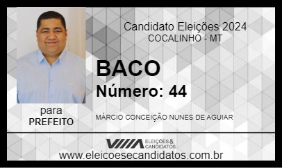 Candidato BACO 2024 - COCALINHO - Eleições