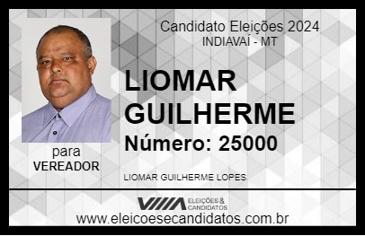 Candidato LIOMAR GUILHERME 2024 - INDIAVAÍ - Eleições