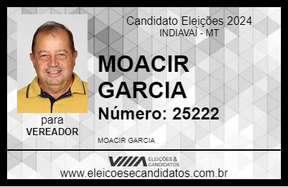 Candidato MOACIR GARCIA 2024 - INDIAVAÍ - Eleições