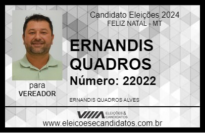 Candidato ERNANDIS QUADROS 2024 - FELIZ NATAL - Eleições