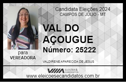 Candidato VAL DO AÇOUGUE 2024 - CAMPOS DE JÚLIO - Eleições