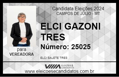 Candidato ELCI GAZONI TRES 2024 - CAMPOS DE JÚLIO - Eleições