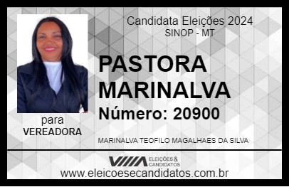 Candidato PASTORA MARINALVA 2024 - SINOP - Eleições