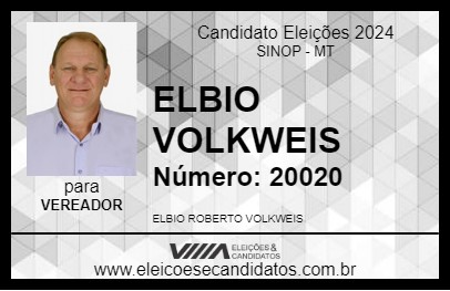 Candidato ELBIO VOLKWEIS 2024 - SINOP - Eleições