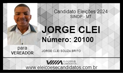 Candidato JORGE CLEI 2024 - SINOP - Eleições