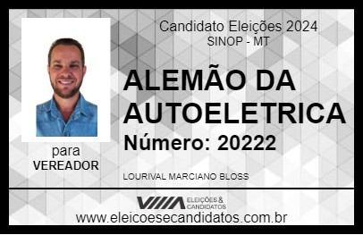 Candidato ALEMÃO DA AUTOELETRICA 2024 - SINOP - Eleições