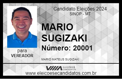 Candidato MARIO  SUGIZAKI 2024 - SINOP - Eleições