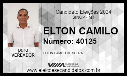 Candidato ELTON CAMILO 2024 - SINOP - Eleições