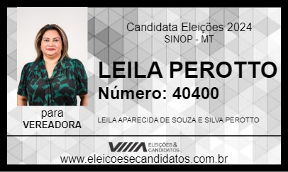 Candidato LEILA PEROTTO 2024 - SINOP - Eleições