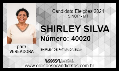 Candidato SHIRLEY SILVA 2024 - SINOP - Eleições