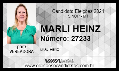 Candidato MARLI HEINZ 2024 - SINOP - Eleições