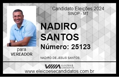 Candidato NADIRO SANTOS 2024 - SINOP - Eleições