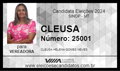 Candidato CLEUSA 2024 - SINOP - Eleições