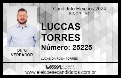 Candidato LUCCAS TORRES 2024 - SINOP - Eleições