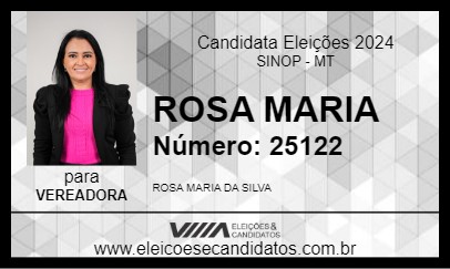 Candidato ROSA MARIA 2024 - SINOP - Eleições