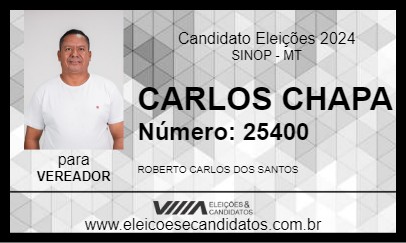 Candidato CARLOS CHAPA 2024 - SINOP - Eleições