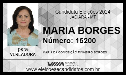 Candidato MARIA BORGES 2024 - JACIARA - Eleições