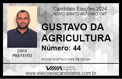 Candidato GUSTAVO DA AGRICULTURA 2024 - NOVO SANTO ANTÔNIO - Eleições