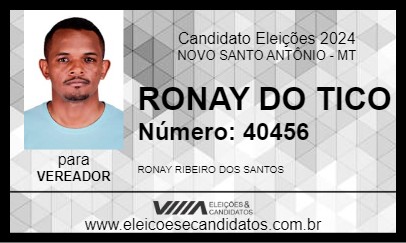 Candidato RONAY DO TICO 2024 - NOVO SANTO ANTÔNIO - Eleições