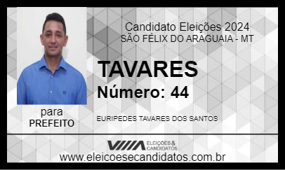 Candidato TAVARES 2024 - SÃO FÉLIX DO ARAGUAIA - Eleições