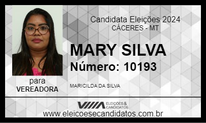 Candidato MARY SILVA 2024 - CÁCERES - Eleições