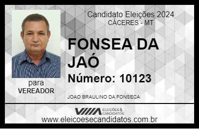 Candidato FONSECA DA JAÓ 2024 - CÁCERES - Eleições