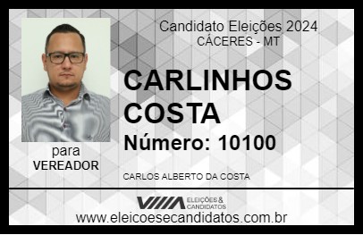 Candidato CARLINHOS  COSTA 2024 - CÁCERES - Eleições