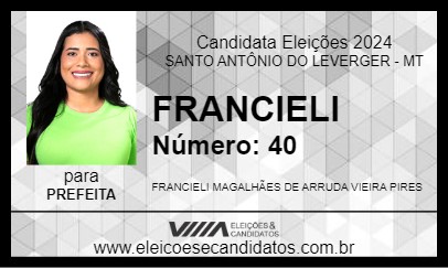 Candidato FRANCIELI 2024 - SANTO ANTÔNIO DO LEVERGER - Eleições