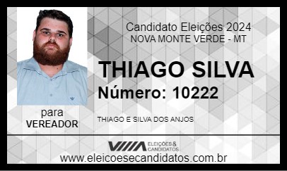 Candidato THIAGO SILVA 2024 - NOVA MONTE VERDE - Eleições