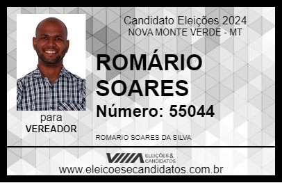 Candidato ROMÁRIO SOARES 2024 - NOVA MONTE VERDE - Eleições