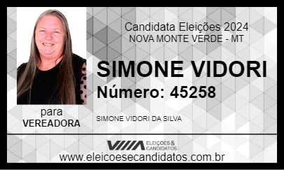 Candidato SIMONE VIDORI 2024 - NOVA MONTE VERDE - Eleições