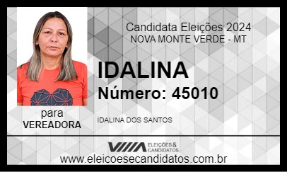 Candidato IDALINA 2024 - NOVA MONTE VERDE - Eleições